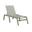Vida Aluminum Chaise Armless Lounge With Windsor Stripe Spa Sling Fabric-695618588
