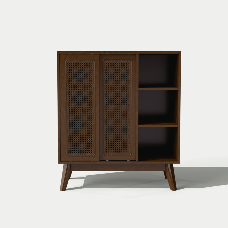 Buffet Mid-Century moderne, Bois foncé