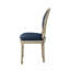 Chaise en lin sans accoudoirs avec finition en bois brossé antique-74929610
