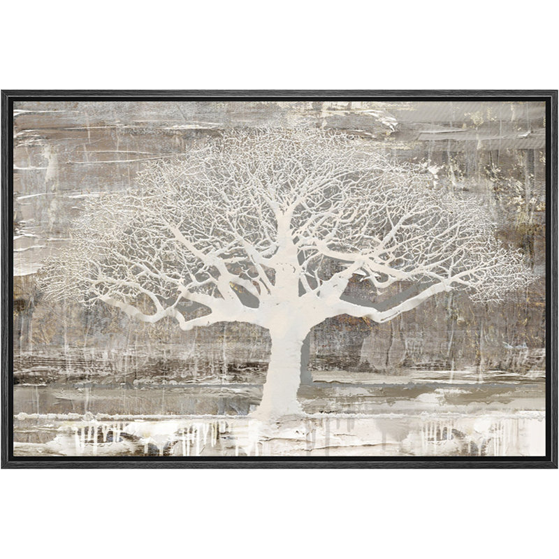 Illustration abstraite de branches d'arbre gris verdâtre, images murales neutres rustiques modernes, impression numérique sur toile giclée sur toile