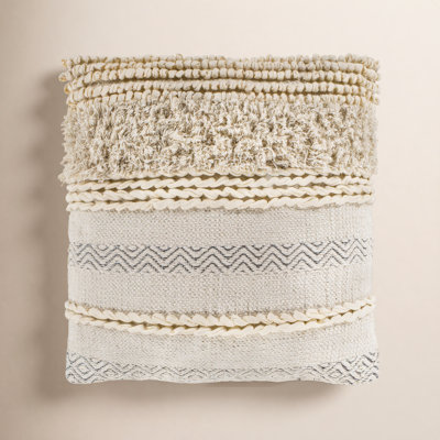 Venora Striped Cotton Reversible Throw Pillow