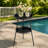 Matte Black Metal Round Side Table - Modern 2-tier Design For Indoor Outdoor Living & Patio Use