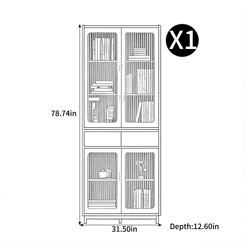 New Chinese style household simple bookcase