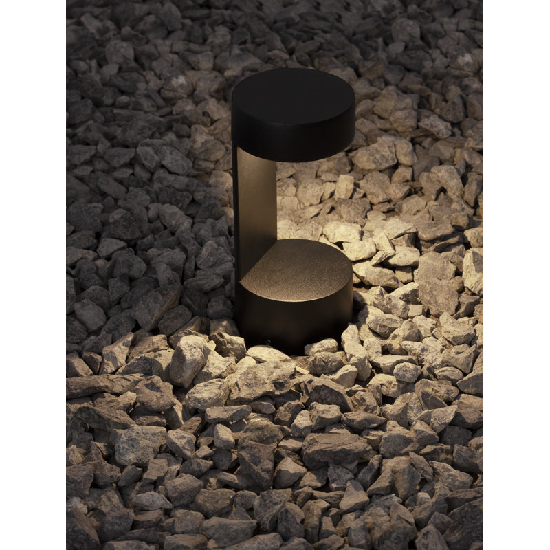 Black Integrated LED Metal Bollard Light