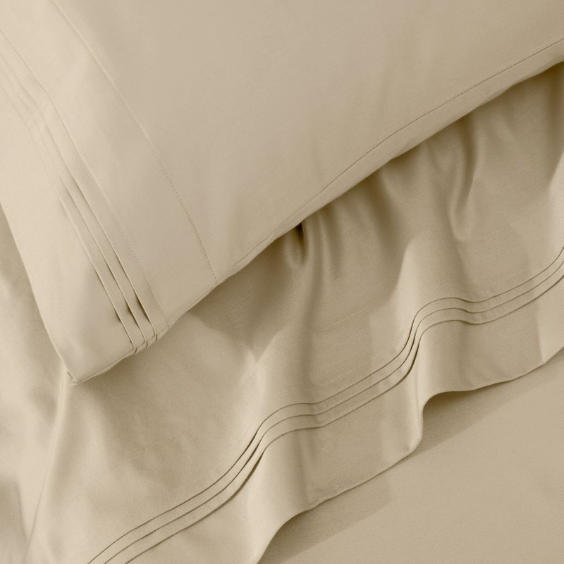 Ensemble de taies d'oreiller de couleur unie en coton égyptien certifié 650 fils Aldin, Lin lin, Standard