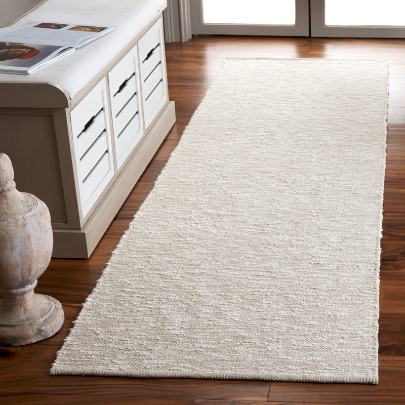 Tapis gris clair / ivoire Montauk 319, Tapis de couloir 2 pi 3 po x 8 pi