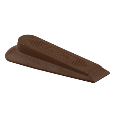 Prime-Line Door Stop Wedge, 1 in. x 1 in. x 4-1/2 in., Rubber Construction, Brown
