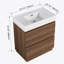 30" Bathroom Vanities with Single Sink Combo, Modern Undermount Bathroom Sink Cabinet with Double drawer, Freestanding Bathroom Sink Cabinet,Engineering wood,Oak-108840372