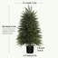 Artificial Cedar Trees 2 Set, Fake Evergreen Topiary Tree, Outdoor Potted Fake Cypress Plant for Front Porch Garden Home Living Room Decor-1929135448