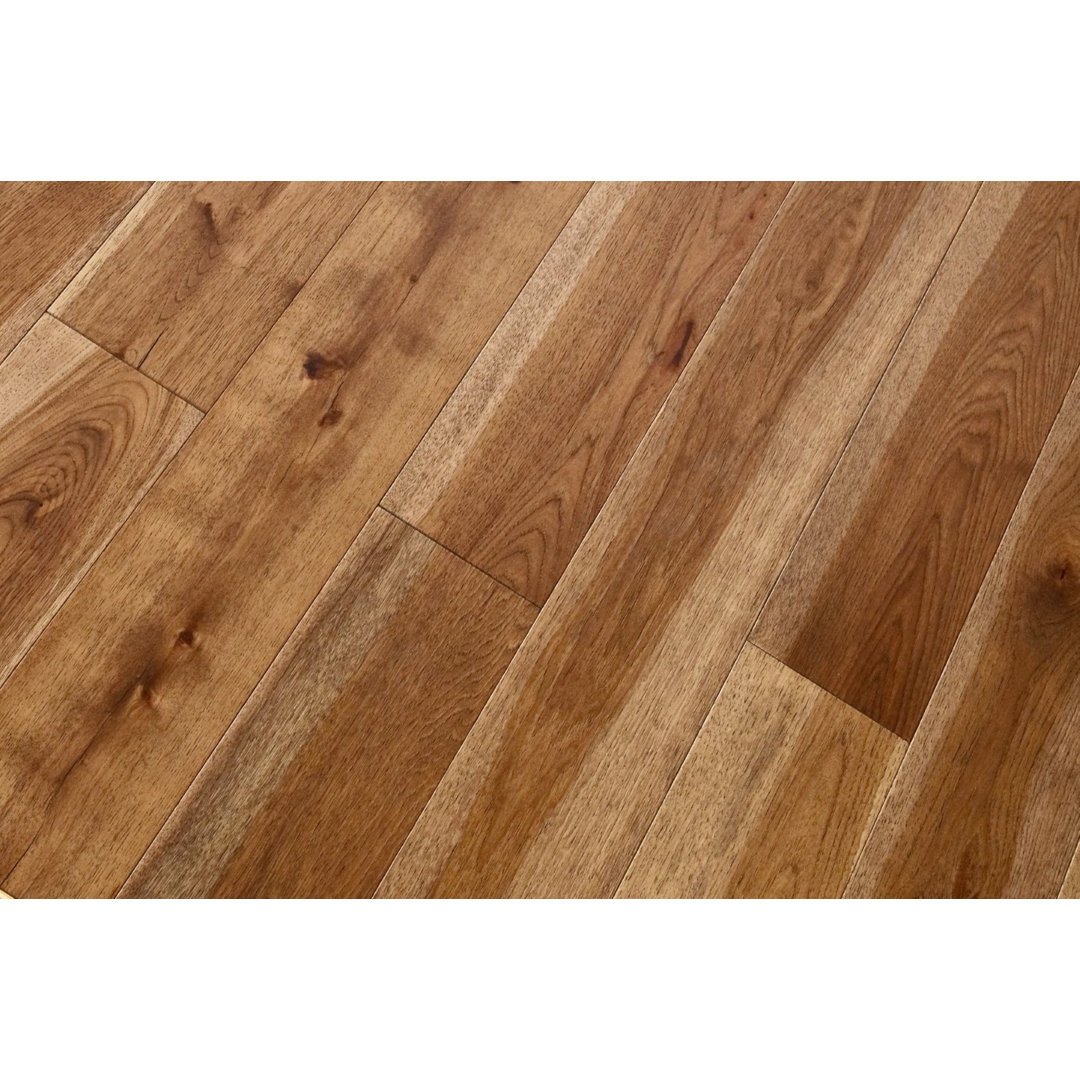 Craftsman Hickory 5/8" Thick x 7-1/2" Wide Engineered Hardwood Flooring Golden State Floors 
