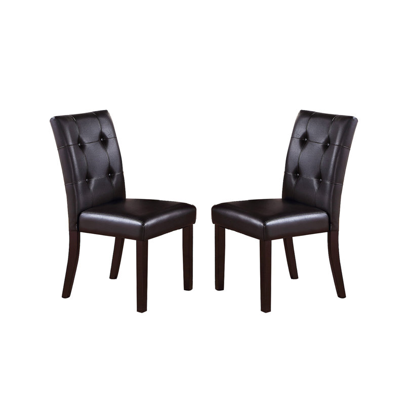 Ensemble de 2 chaises de salle à manger rembourrées avec boutons Leroux