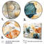 Mosaïque de pétales orange sarcelle I sur toile, 3 pièces-859484284