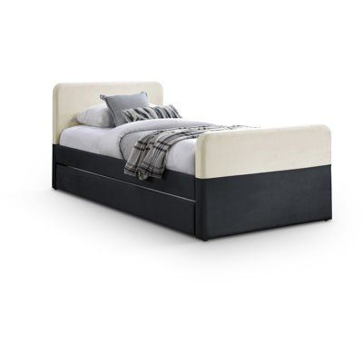 Lit gigogne / rangement en velours Ivy