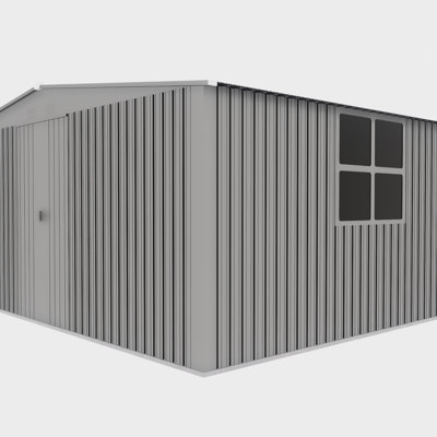New Outdoor Storage Shed Has Two Functions: Metal Shed And Firewood Shed 13 Ft×11 Ft