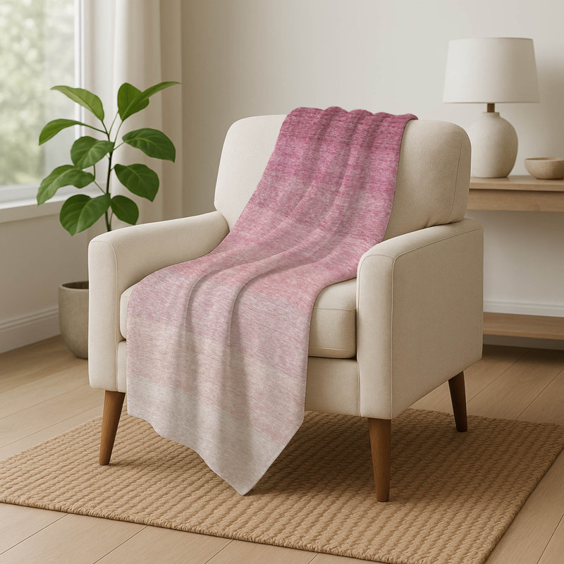 Jeté dégradé Addison Sherpa ASB928, Rose, Dégradé