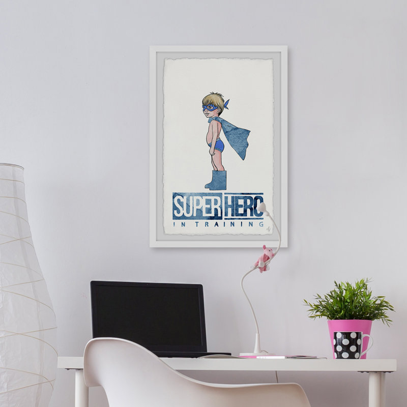 «Petit super-héros en formation» par Yandel, H 30 po x l 20 po x P 1,5 po