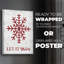 Let It Snow Snowflake - impression sur toile seulement - non encadrée-1241834209