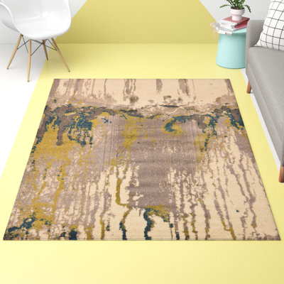 Tapis abstrait brun Eddins