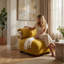 Chaise d'appoint moderne en polyester brun pour le salon - Animaux de compagnie-79574319