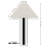 Cheri 20.5 Inch Chrome/White Metal Table Lamp-1473850829