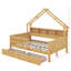 Lits plateforme pleine grandeur en bois avec DEL, tablettes de rangement, tiroirs et garde-corps, cadre de lit plateforme avec toit-1114774420