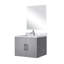 24 po Meuble-lavabo long gris foncé avec comptoir en marbre, miroir 18 po et robinet - Teinture pour salle de bain design - Surface-1708455465-1708455469