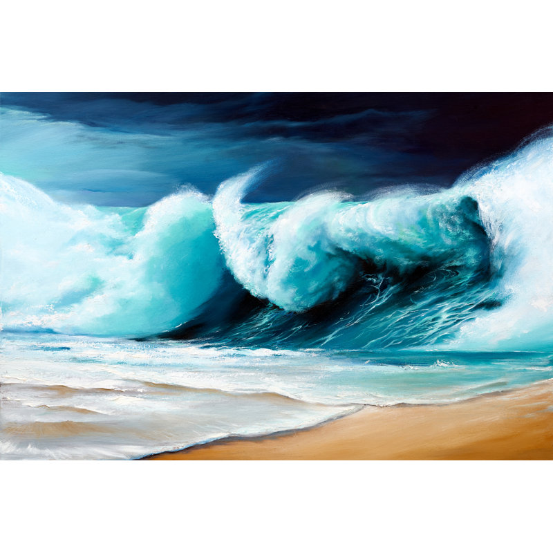 Enright Big Wave by Dmitrty - Wrapped Canvas Painting, 30cm H x 30cm W x 3.8cm D