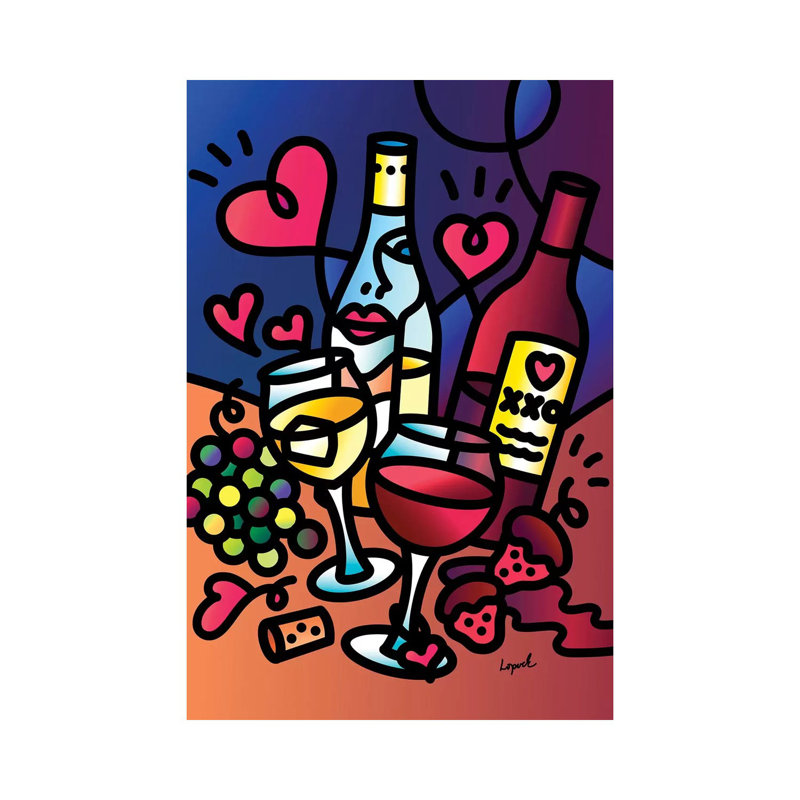 Wine Lover by Lisa Lopuck - Wrapped Canvas Print, 66.04 cm H x 45.72 cm W x 1.91 cm D