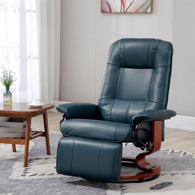 Similicuir manuel avec fonction inclinable et base pivotante en bois