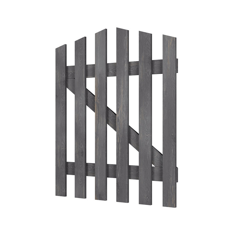 Wood Gate, Grey, 90cm H x 76cm W x 3cm D