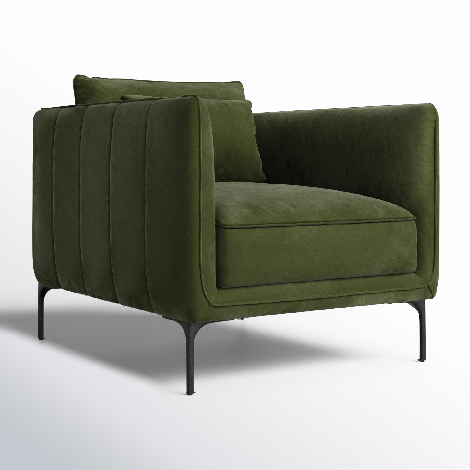 Rae Upholstered Armchair, Military Green