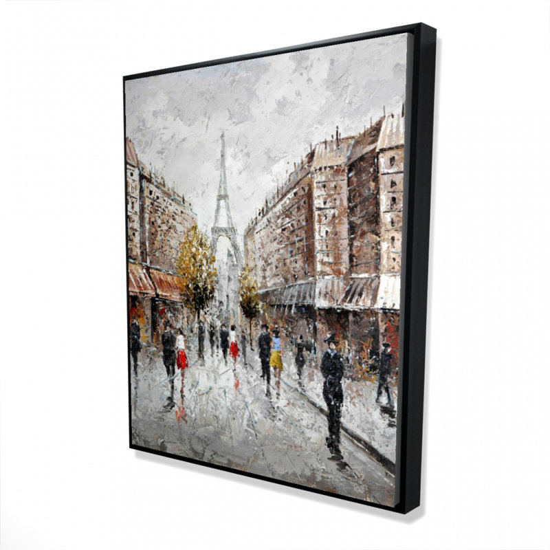 «Paris Busy Street» sur toile, H 60 po x l 48 po