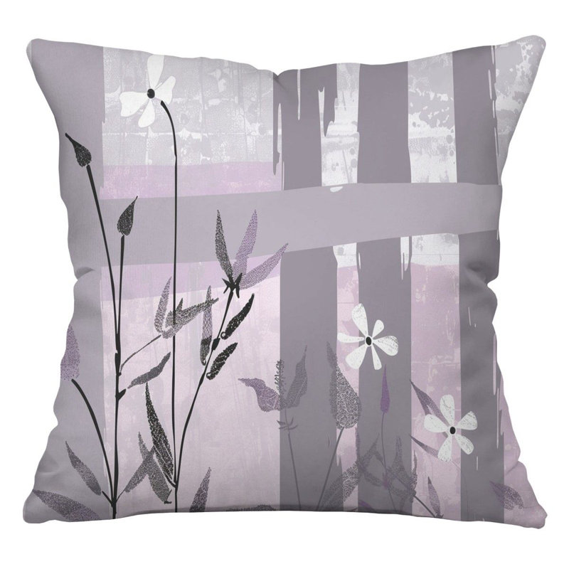 Coussin réversible Floral Outline, H 26 po x l 26 po
