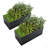 2-Pack 6X3x2 FT Galvanized Metal Raised Garden Beds, Reinforced Rustproof Colored Steel Planter Boxes For Vegetables, Flowers, Herbs And Succulents Outdoor