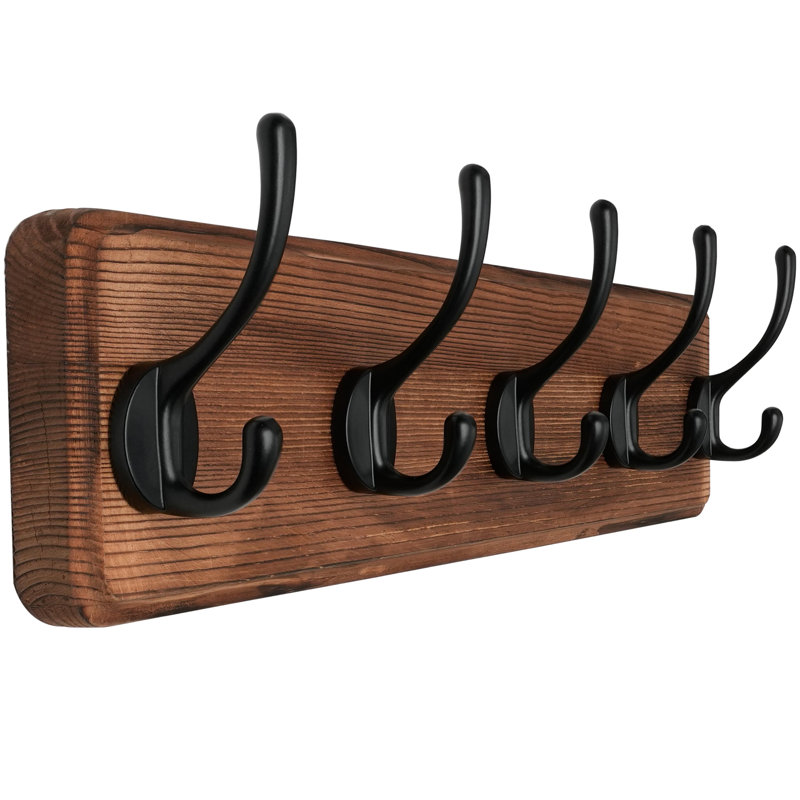 Rondallyn Freestanding 5 - Hook Coat Rack, Brown