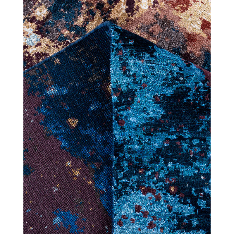 Overdyed One-of-a-Kind 8'2" x 10'2" Hand Knotted Area Rug