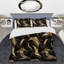 Ensemble de housse de couette en marbre Midnight Charm Gold And Black III-700225067