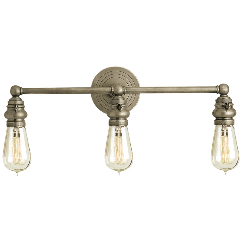 Boston 3 - Light Vanity Light, Antique Nickel