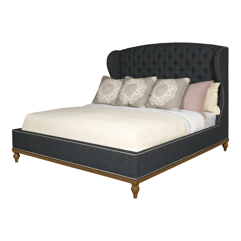 Emma Queen Upholstered Panel Bed, Navajo, Yes, Ian Lagoon