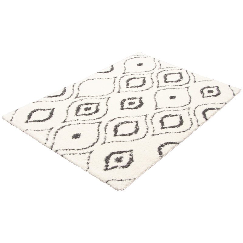 Tapis beige / noir Rowan, Rectangle 7 pi 10 po x 10 pi