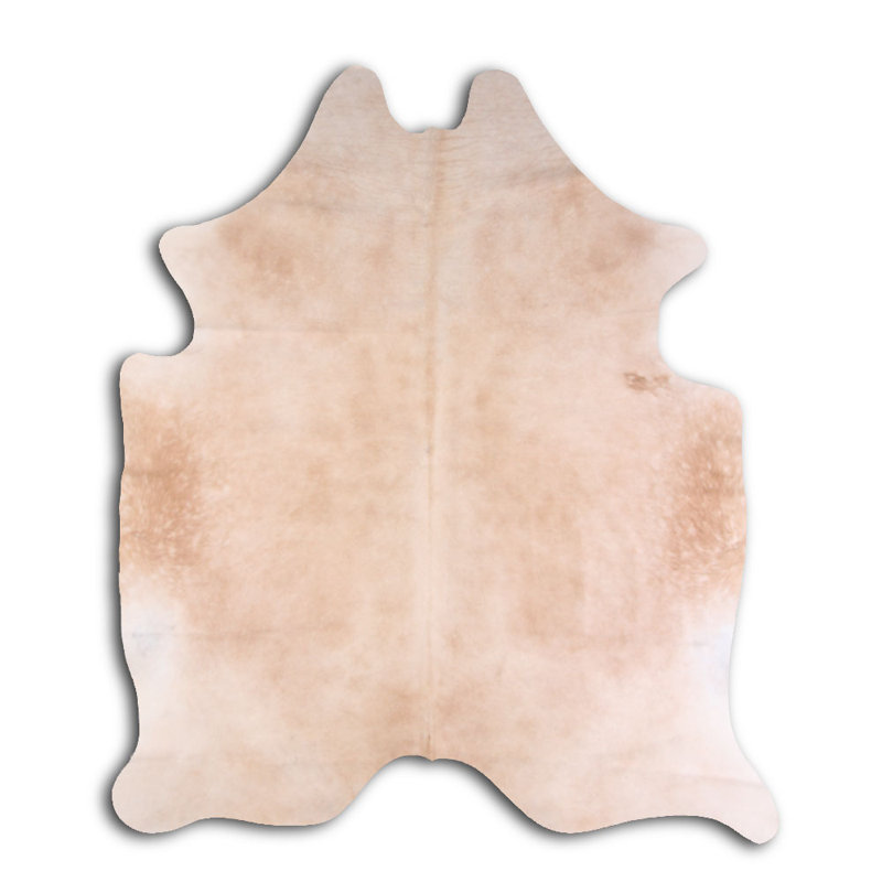 One-of-a-Kind Hand-Knotted 172cm x 204cm Cowhide Area Rug in Beige/Brown