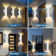 12'' Cylinder Integrated LED Hardwired Outdoor Wall Light Lantern Sconce