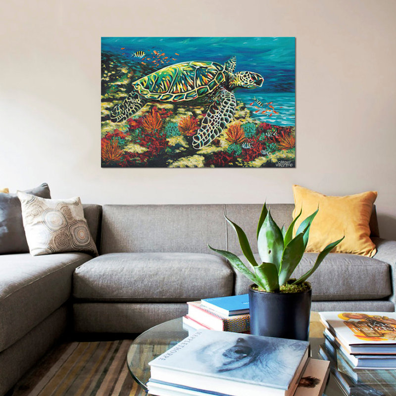 « deep sea nage ii », reproduction d’impression sur toile tendue, H 8 po x l 12 po x P 0,75 po, Toile tendue, Pas de tapis