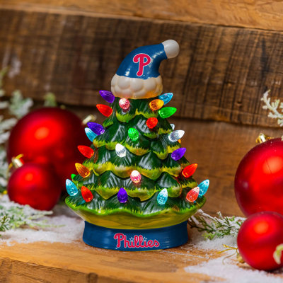 Sapin de Noël en céramique DEL Philadelphia Phillies de 20 cm