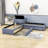 Twin Size 2 Drawers Upholstered L-shaped Platform Beds with Trundle