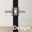 Poignées de porte intérieures réversibles avec rosette ronde en 4 finitions Mega Poignées RONN - Serrure d'intimité pour chambre à coucher, salle de bain, bureau - Convient aux portes standard-112104376-136429597-136429604
