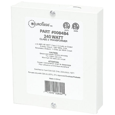 Transformateur 240 watts classe II blanc