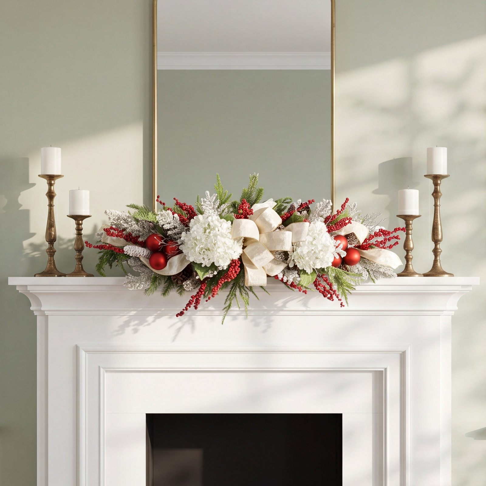 Lingel 42" Hydrangea Christmas Swag