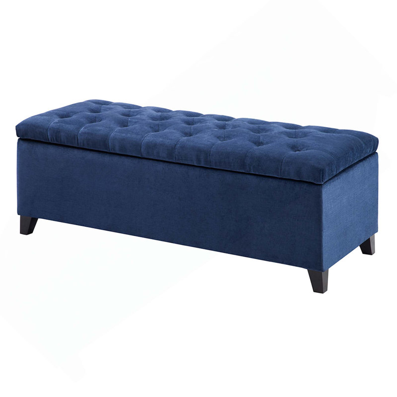 Banc de rangement capitonné à fermeture douce, Marine