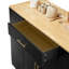 Prow Kitchen Island with Drawer, Adjustable Shelves & Trash Can-1415505535